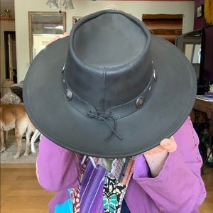 Free People women’s leather cowboy hat